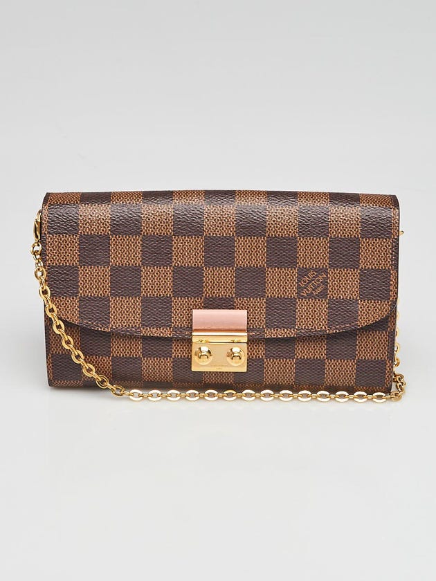 Damier Canvas Croisette Chain Wallet Bag