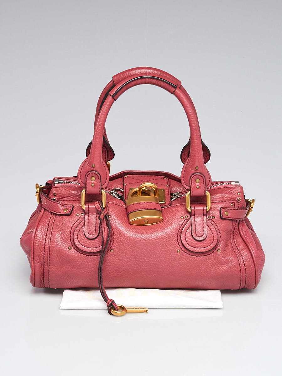 ハンドバッグ CHLOE SATCHELS APRICOT PINK Chloe Pink Leather Paddington Medium Satchel Bag | Yoogi's