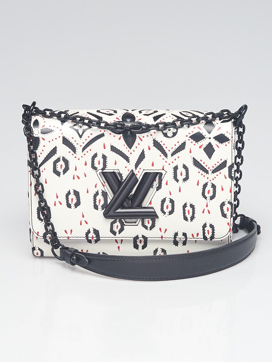 Louis Vuitton White/Black Graphic Print Leather Twist MM Bag - Yoogi's  Closet