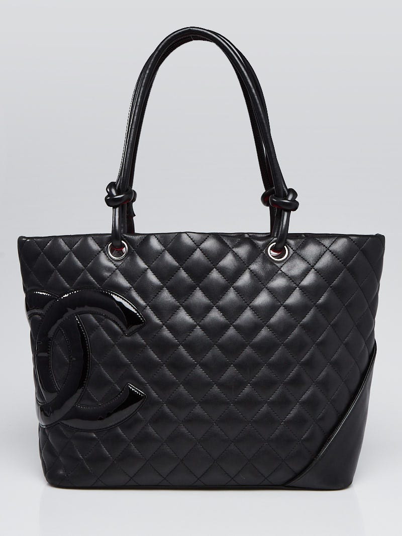 Chanel Black Quilted Leather Ligne Cambon Large Tote Bag