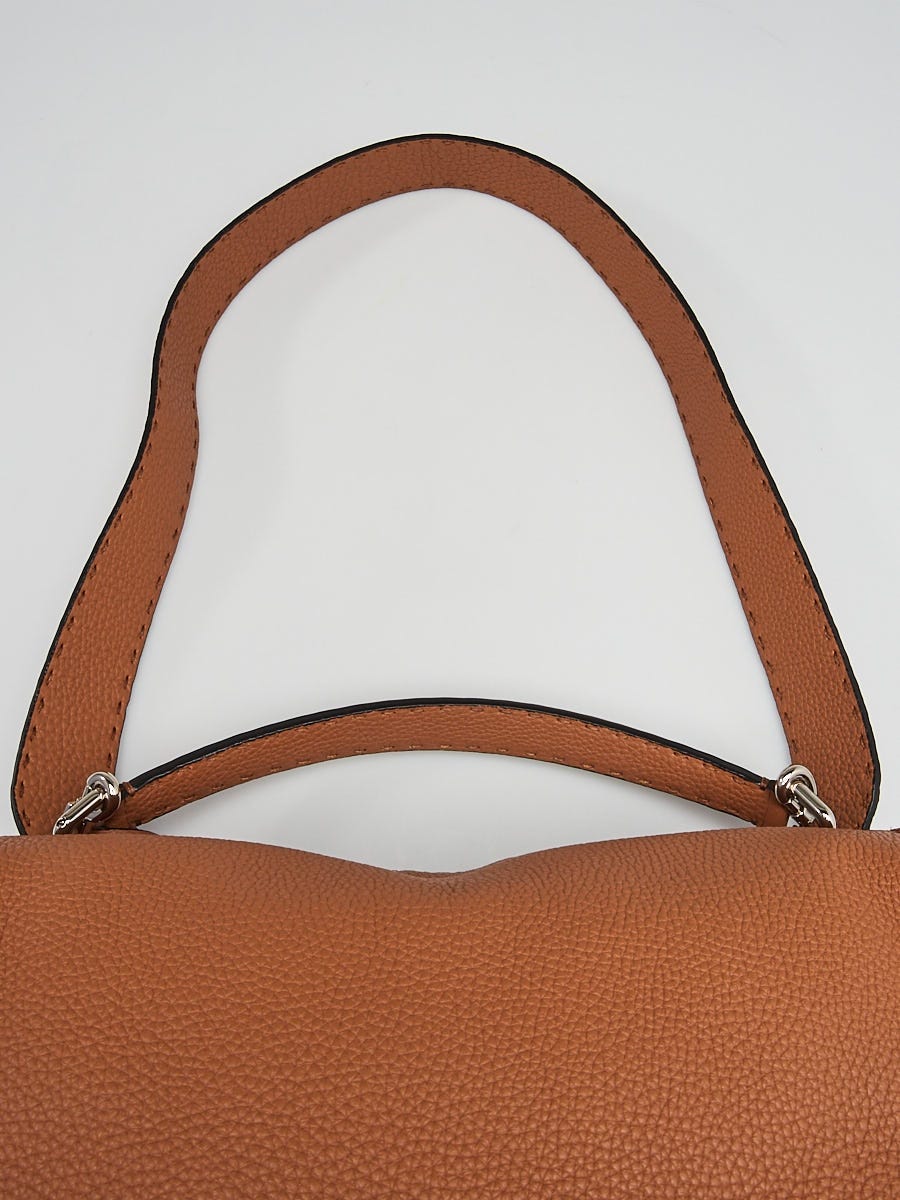 Fendi Taupe Roman Selleria Leather Lei Boston Bag 8BL137 | Yoogi's