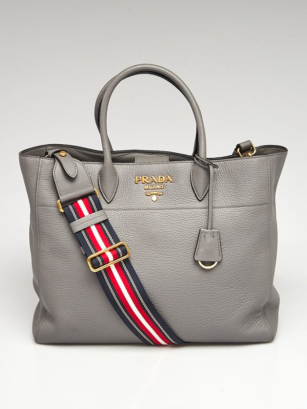 Prada Marmo Vitello Daino Leather Tote Bag 1BG041