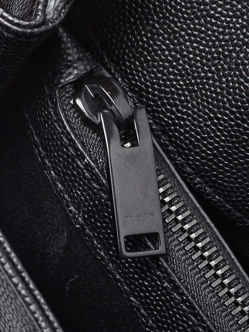 Yves Saint Laurent Black Pebbled Leather West Hollywood Flap
