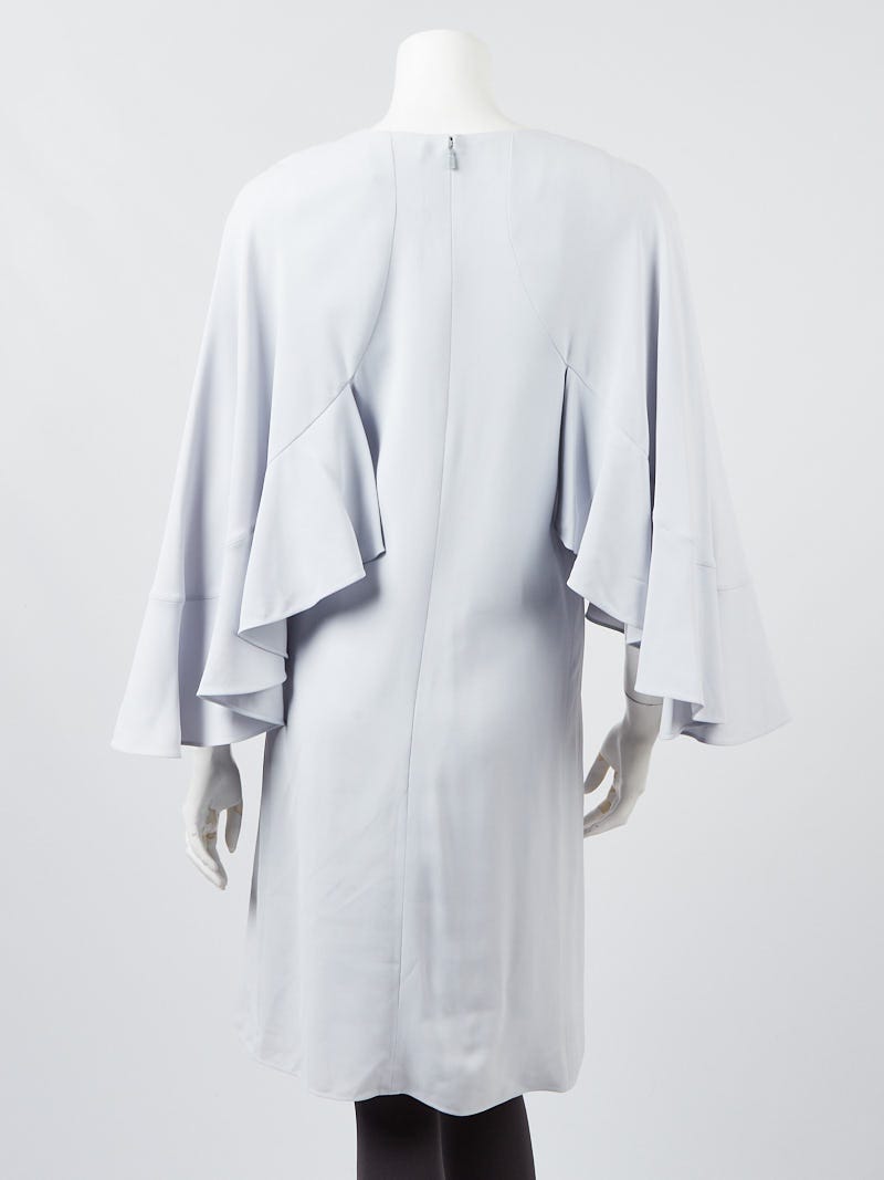 Chloe Cute Blue Viscose Blend Wing Sleeve Dress Size 6/38 