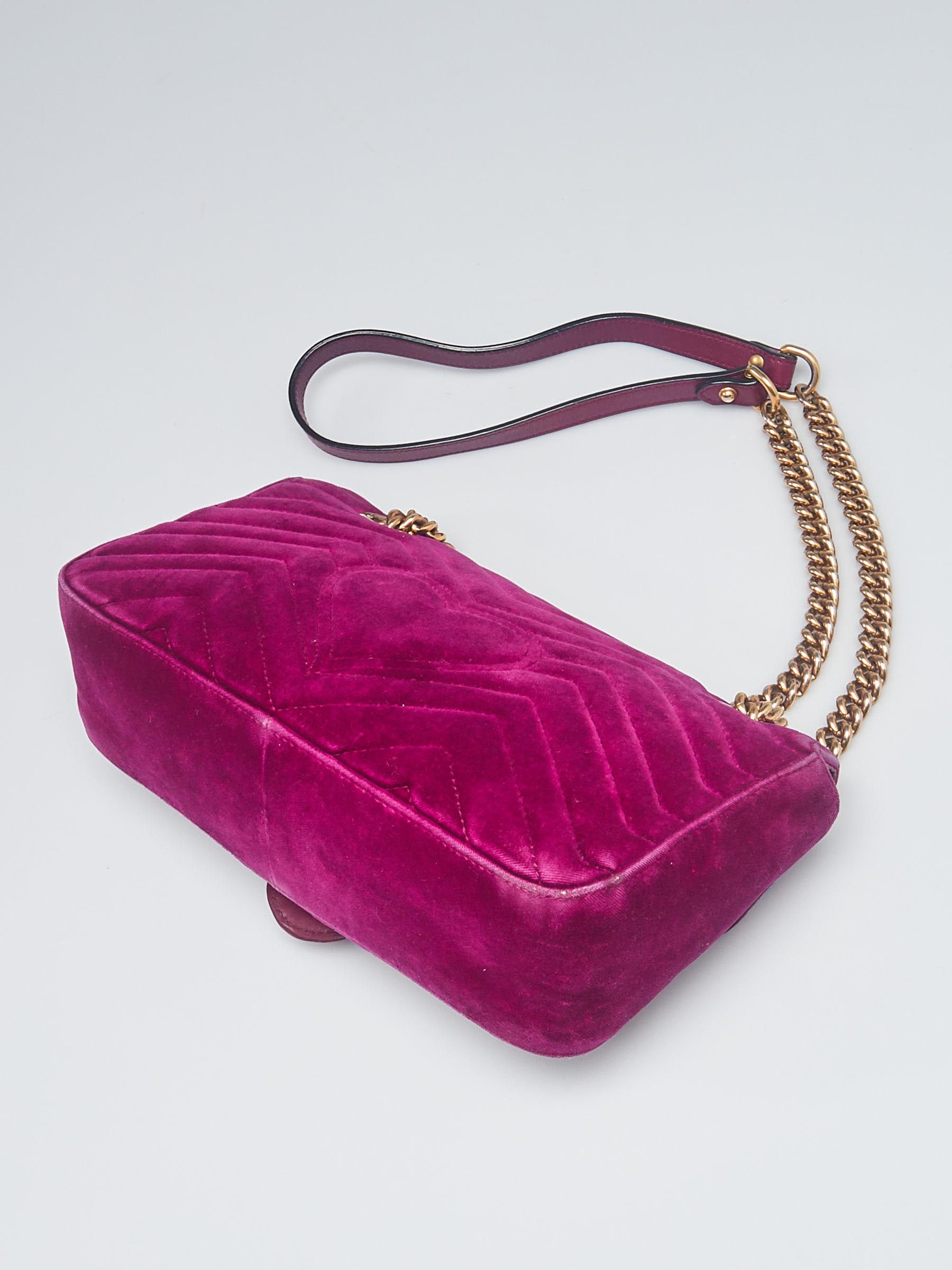 Gucci GG Marmont Flap Bag Purple Velvet Small – Luxe Collective