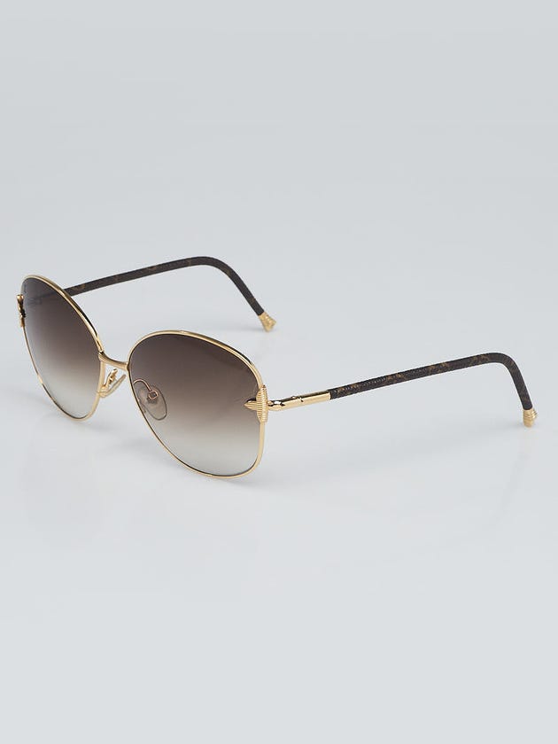 Louis Vuitton Goldtone Metal Frame Viola Sunglasses Z0464U
