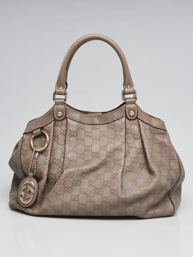 Gucci Grey Guccissima Leather Medium Sukey Tote Bag