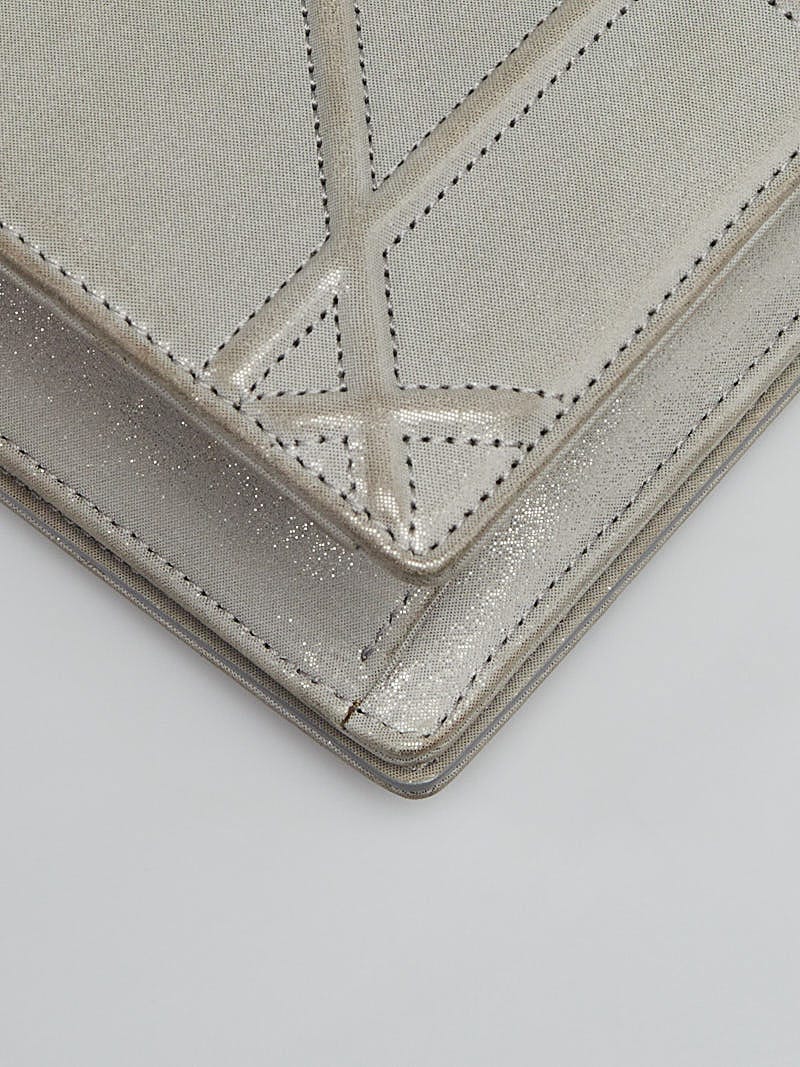 Christian Dior Diorama Chrome Flap bag Metallic Leatherette ref.272340 -  Joli Closet