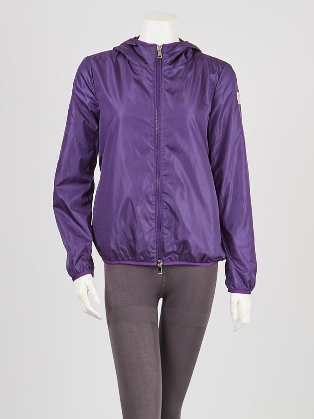 Moncler Purple Nylon Hooded Vive Jacket Size 1/S