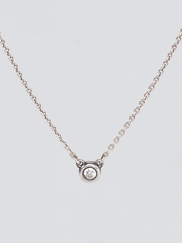 Tiffany & Co. Sterling Silver and Diamond Elsa Peretti Diamonds by the Yard Pendant