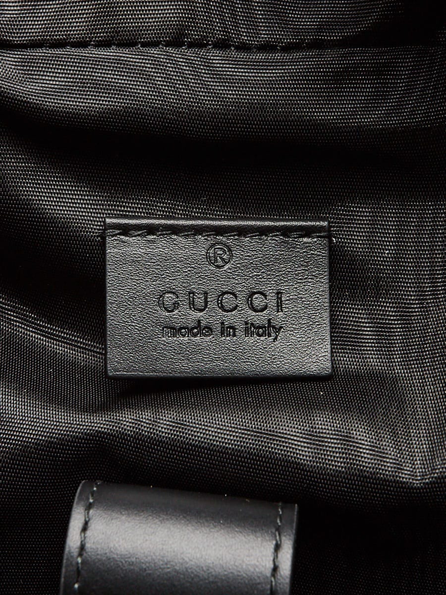 Gucci Black/Gold Leather GUCCY Sega Backpack Bag - Yoogi's Closet