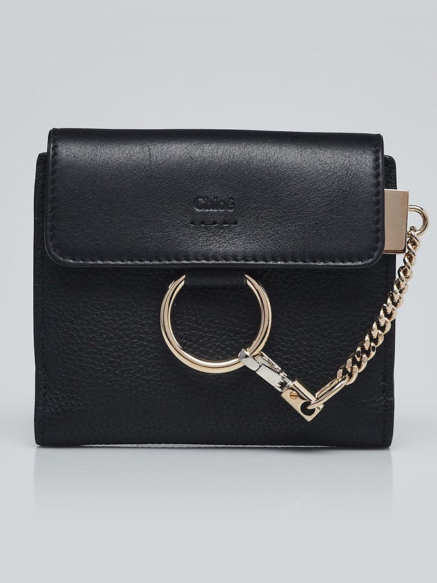 Chloe Black Leather Faye Square Wallet