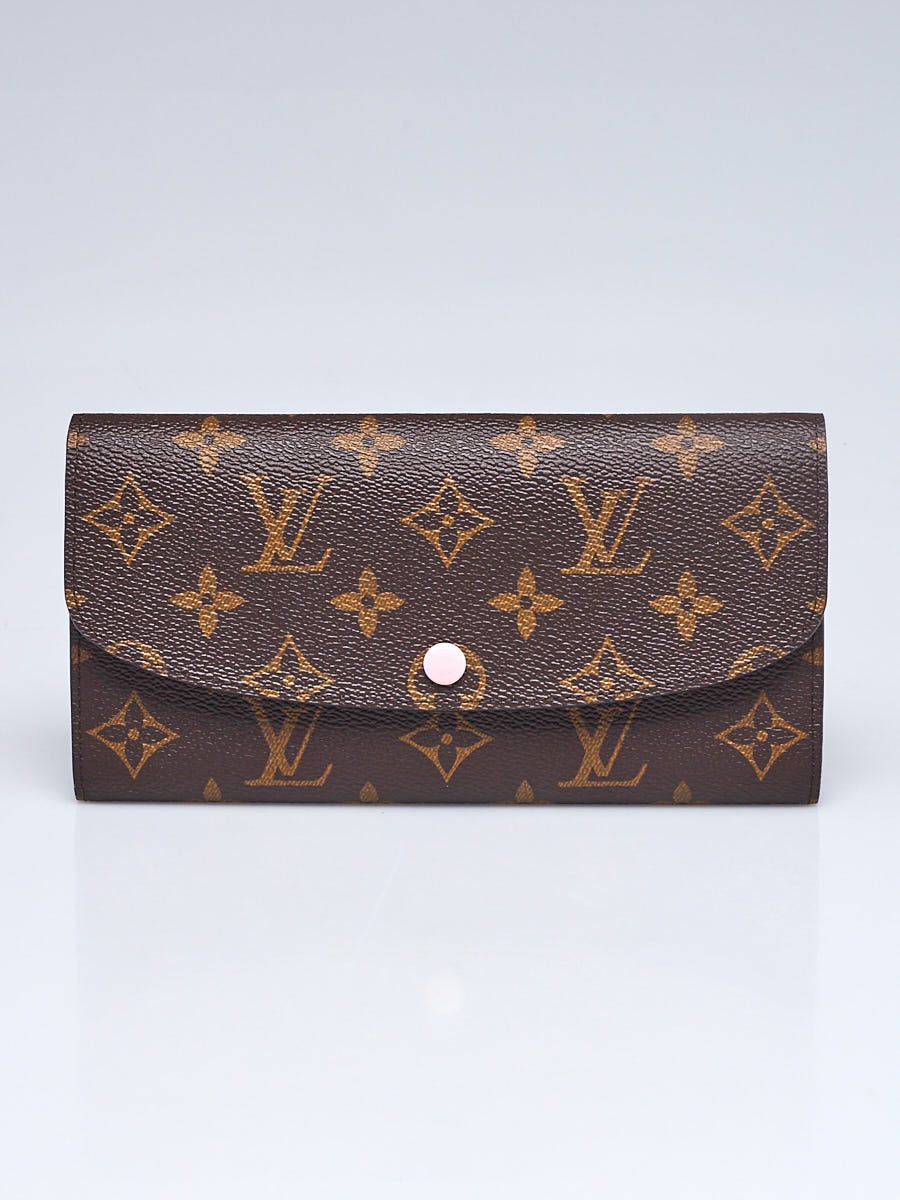 LOUIS VUITTON Emilie Monogram Canvas Wallet Rose Ballerine