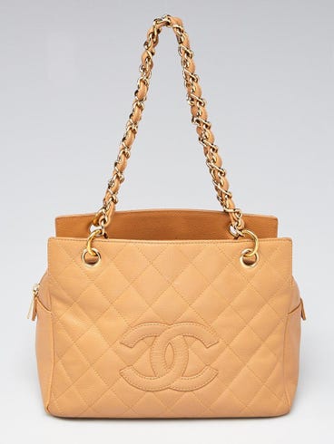 chanel beige matte caviar travel tote bag Quilted Medallion Small Town Luxury small stains Chanel | Beige Flap Bag