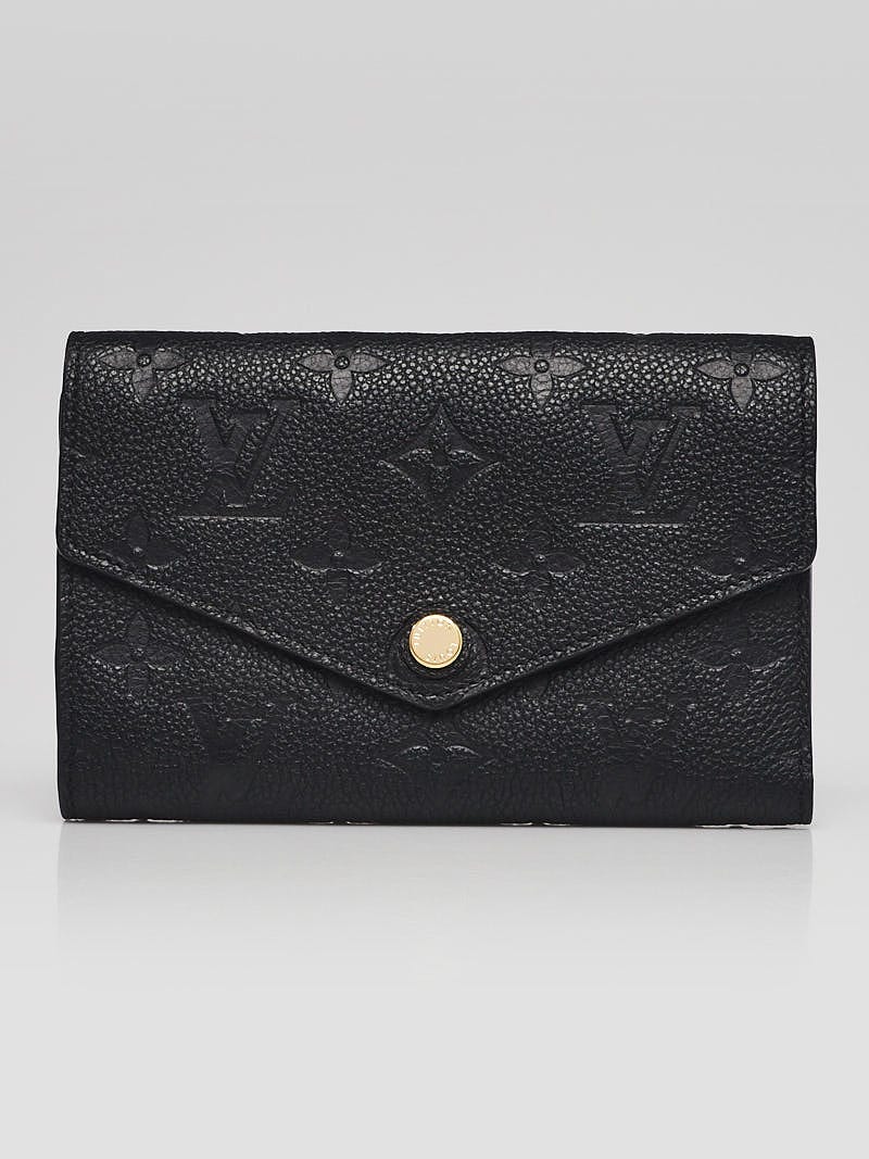 Louis Vuitton Black Empreinte Leather Compact Curieuse Wallet - A