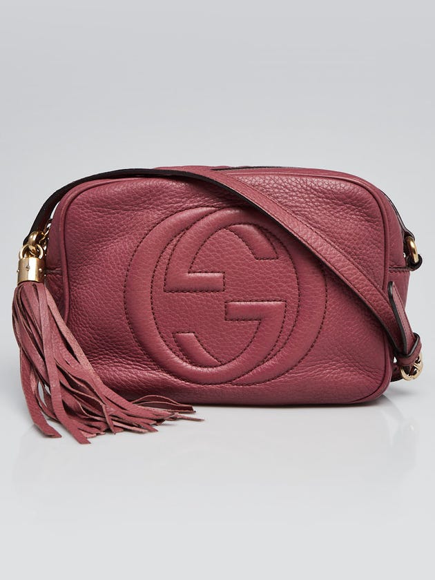 Gucci Pink Pebbled Leather Soho Disco Small Shoulder Bag