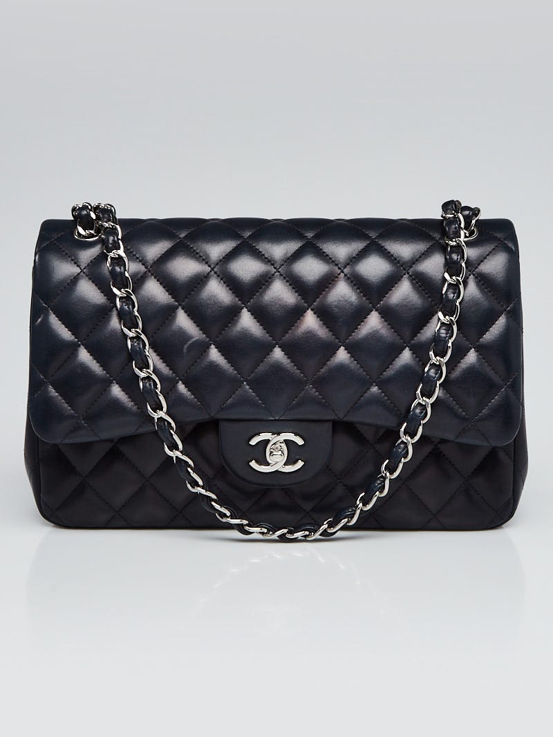 Navy chanel best sale classic flap