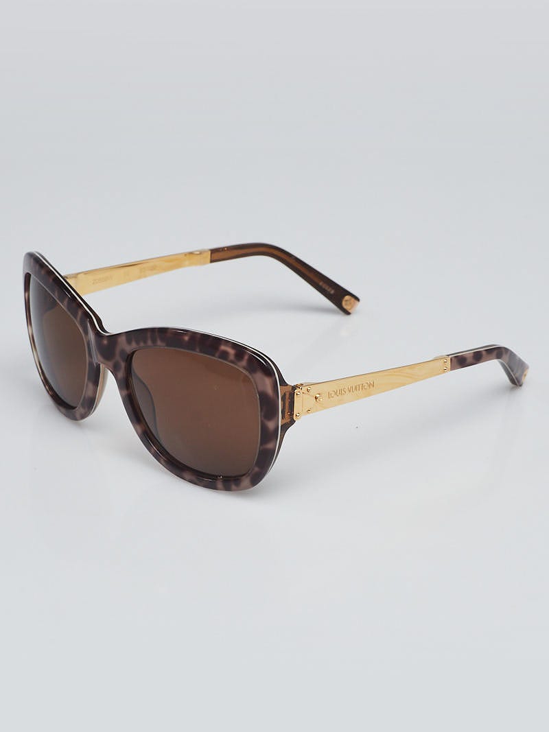 Louis Vuitton Brown/Beige Spotted Acetate Petit Soupcon Sunglasses