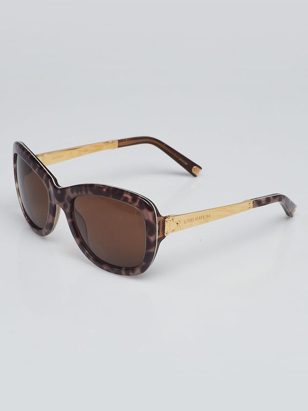 Louis Vuitton Brown/Beige Spotted Acetate Petit Soupcon Sunglasses Z0558W