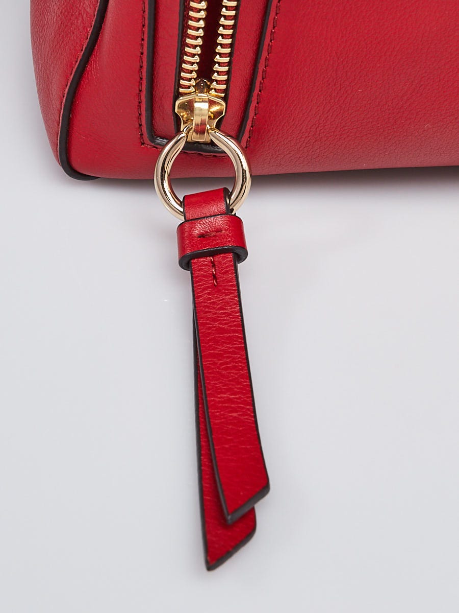 Chloe Red Leather Small Faye Day Bag | Yoogi's Closet