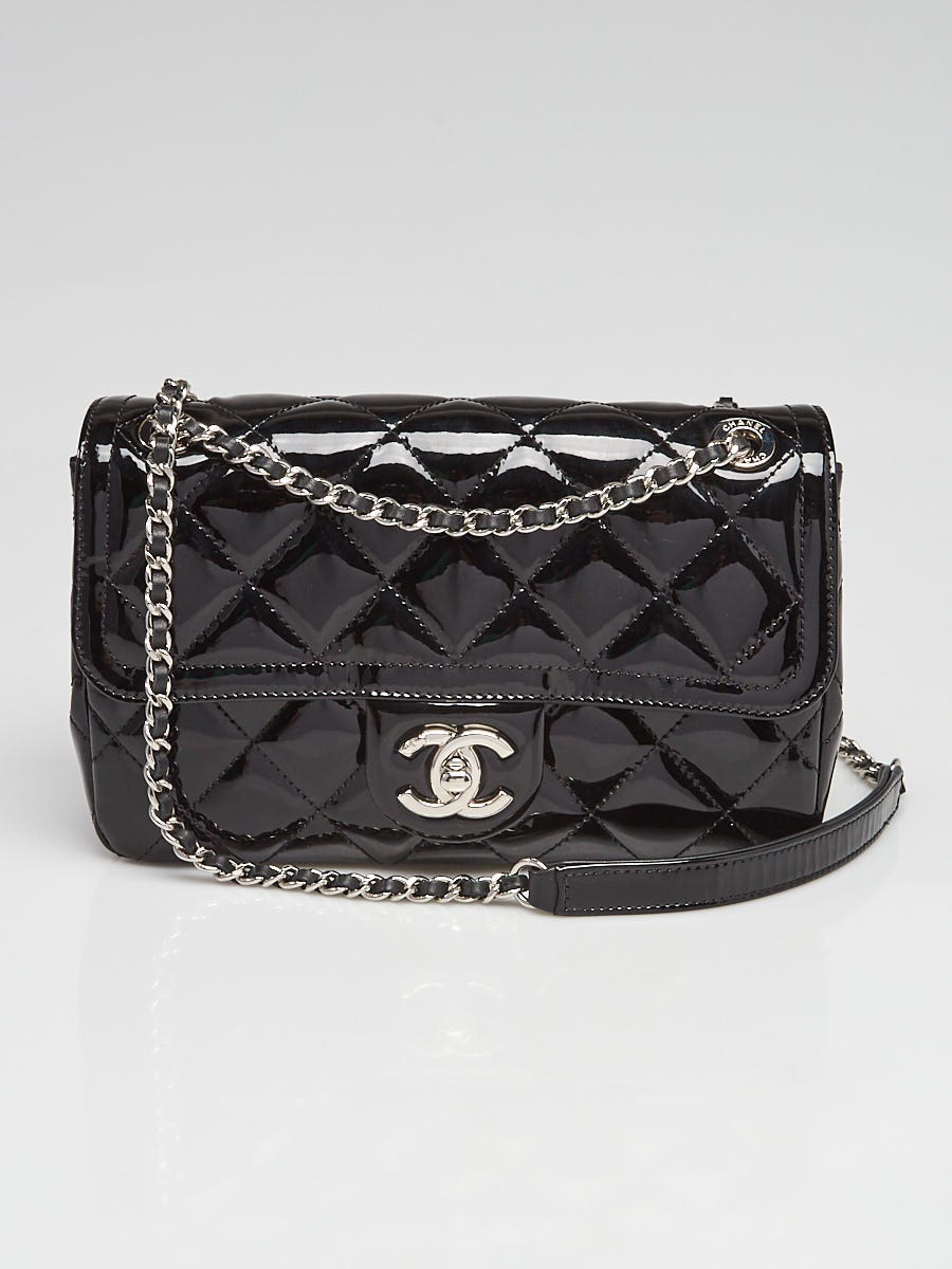Chanel Black Quilted Patent Leather Coco Shine Small Flap Bag - Yoogi's  Closet