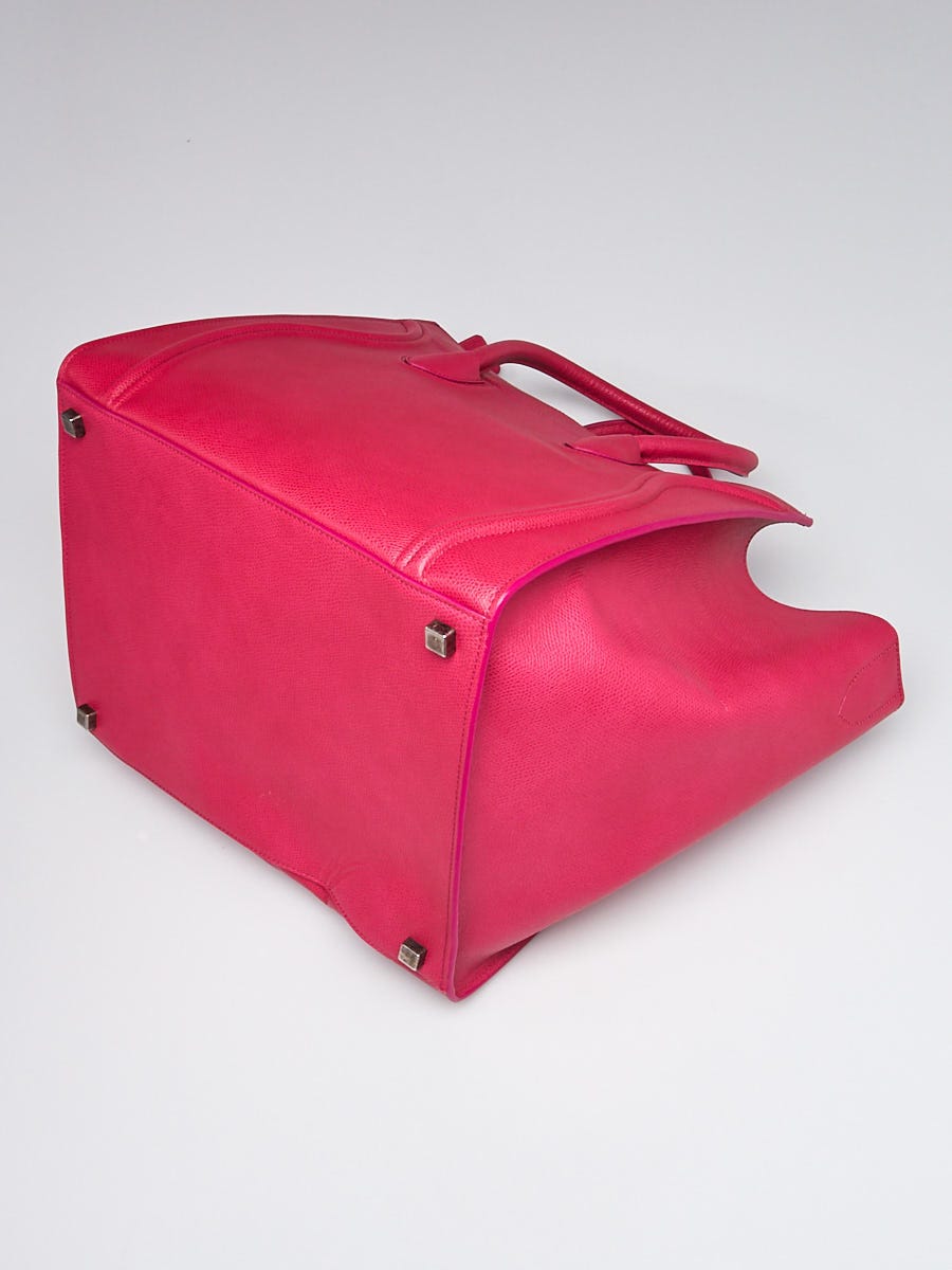 トートバッグ × ヴィンテージ(中古) Celine Medium Red Phantom Luggage Handbag Celine Vermillion Smooth Leather Medium Phantom Luggage Tote