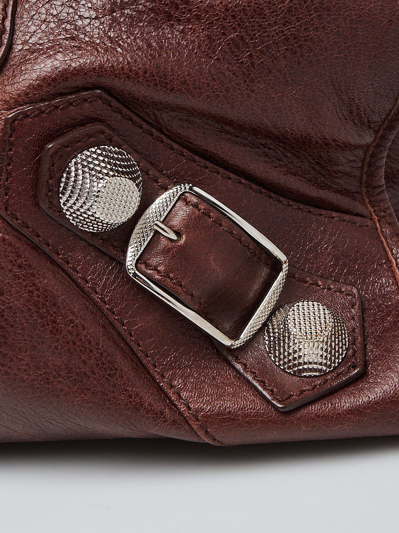 Balenciaga Chataigne Lambskin Leather Giant 21 Silver Part-Time