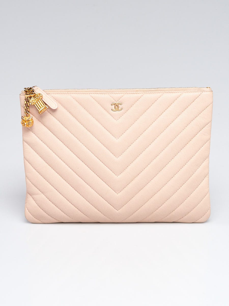 Chanel Chevron Classic Quilted WOC with Ancient Greek Charm