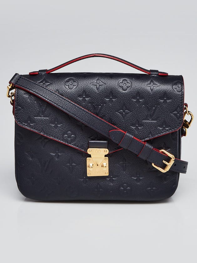 Louis Vuitton Marine Rouge Monogram Empreinte Leather Pochette Metis Bag