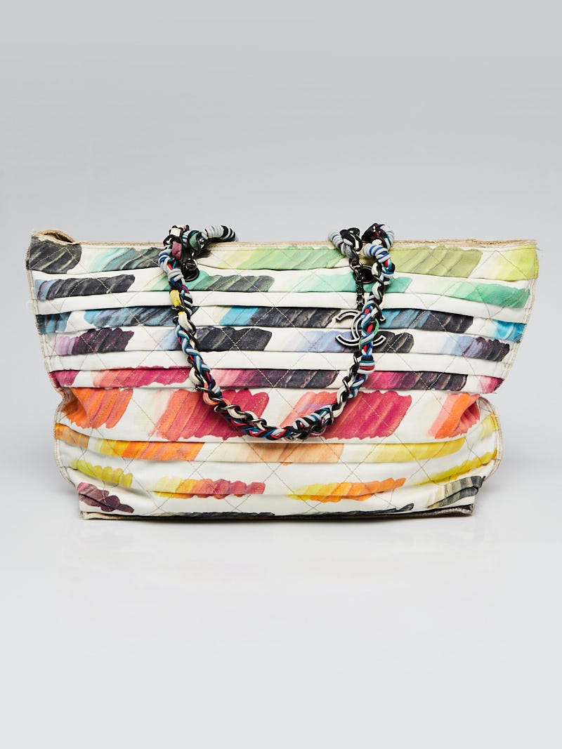 Chanel Multicolor Quilted Canvas Colorama Watercolor Shopping Tote Bag -  Yoogi's Closet