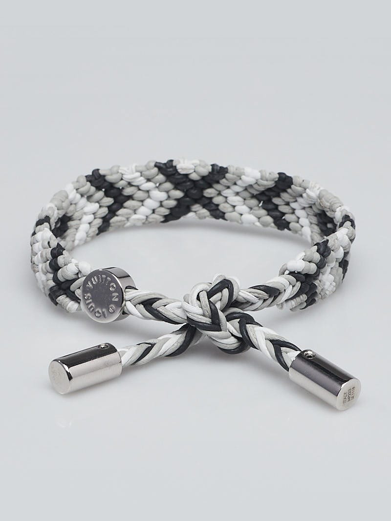 Louis Vuitton Gris Calfskin Leather Friendship Bracelet - Yoogi's Closet