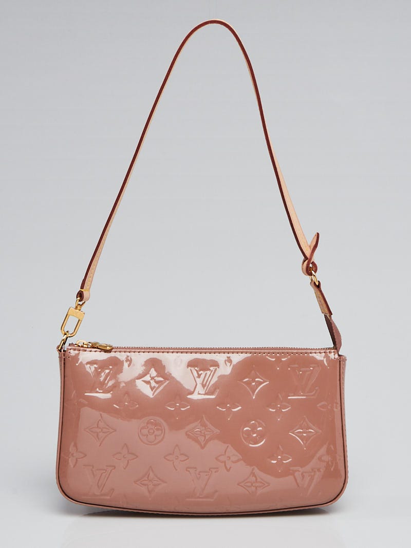 Louis Vuitton Rose Velours Monogram Vernis Accessories Pochette NM Bag -  Yoogi's Closet