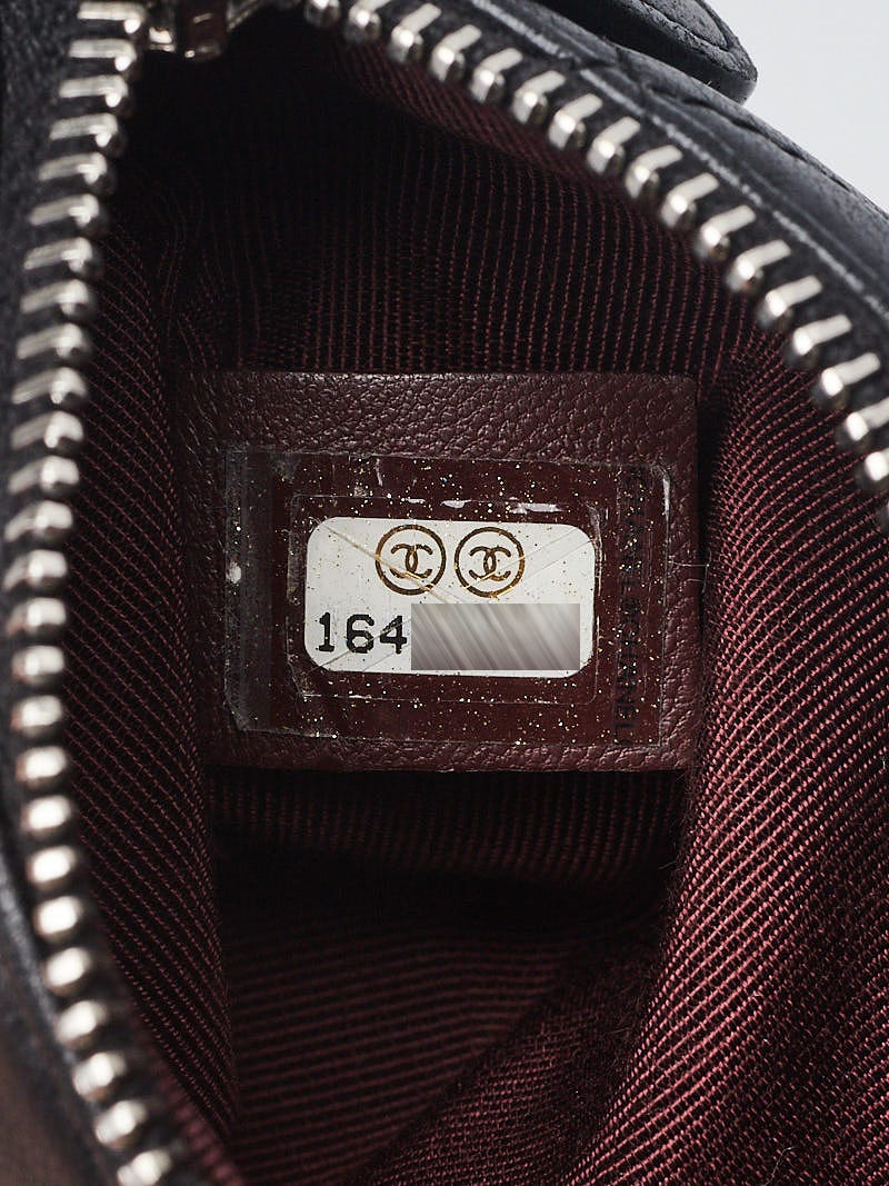 Chanel Black Quilted Lambskin Leather CC O-Key Holder | Yoogi's Closet