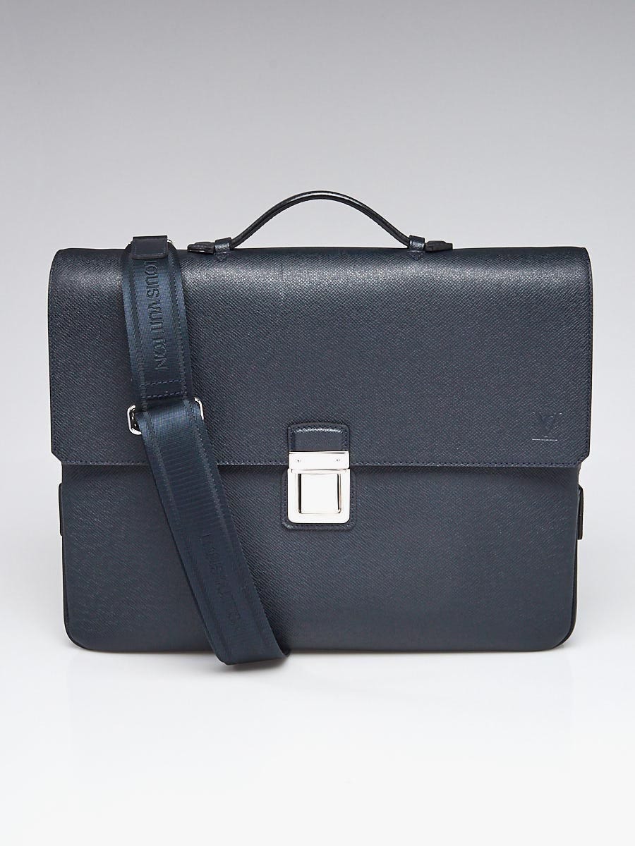 Louis Vuitton Boreal Taiga Leather Vassili PM Briefcase Bag 