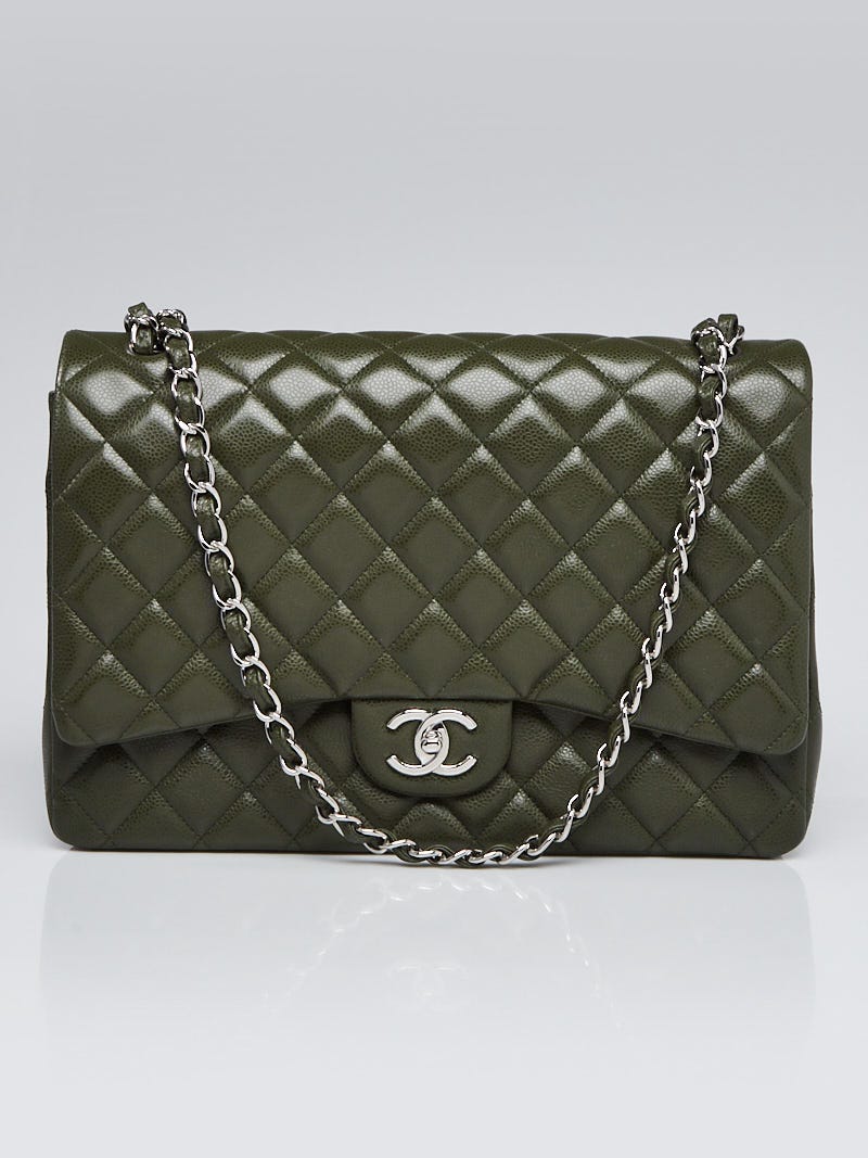 Dark green chanel bag sale