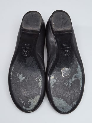 Louis Vuitton Grey Metallic Suede Oxford Ballet Flats Size 8/38.5 - Yoogi's  Closet