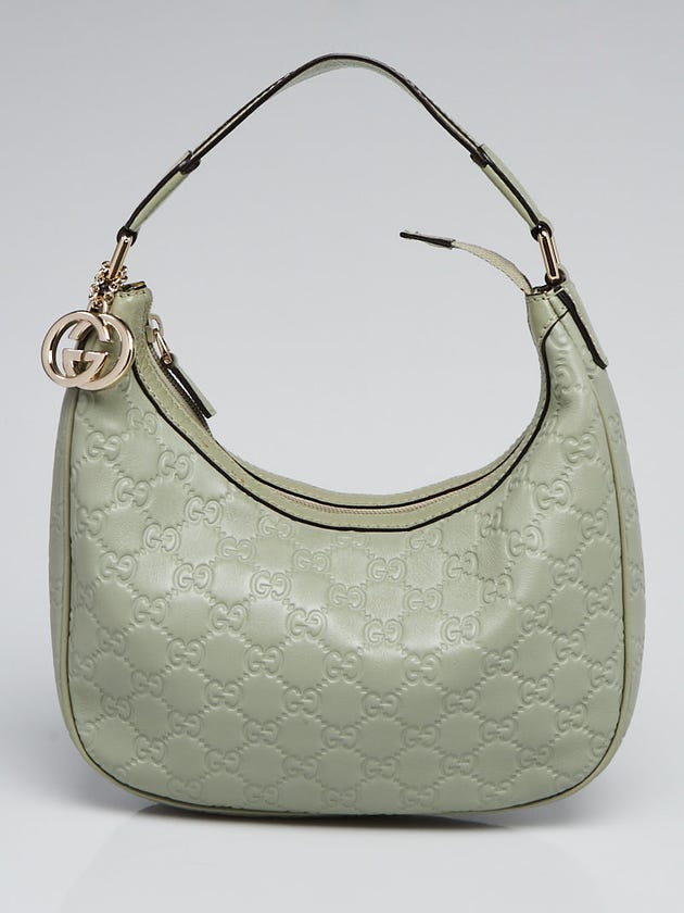 Gucci Light Green Guccissima Leather Small Shoulder Bag