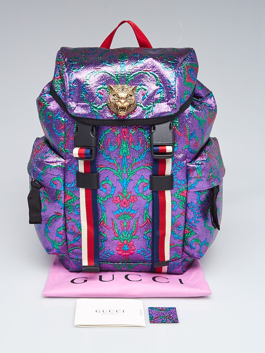 Gucci brocade backpack on sale