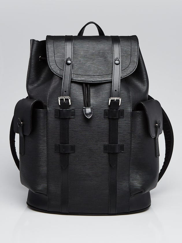 Louis Vuitton Black Epi Leather Christopher Backpack Bag