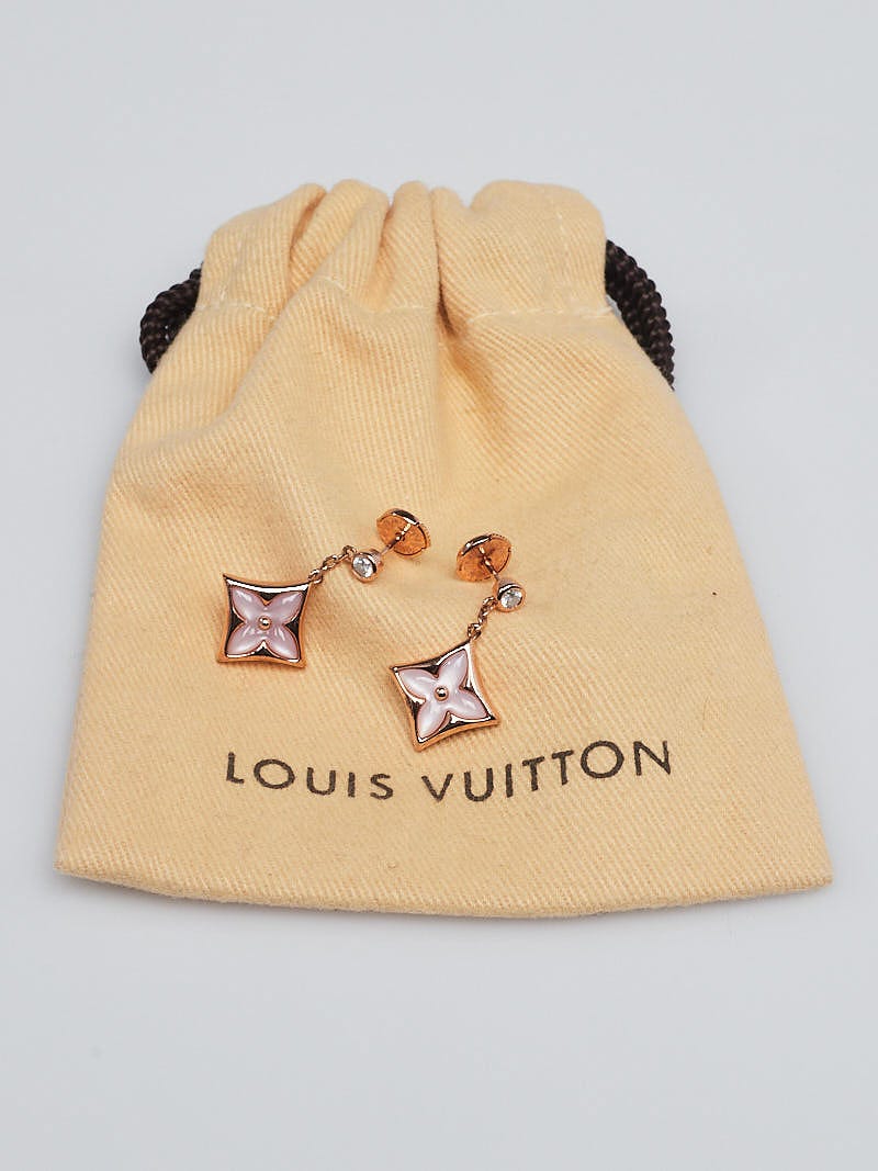Louis Vuitton 18K Mother of Pearl & Diamond Color Blossom Long Earrings -  18K Rose Gold Drop, Earrings - LOU331920