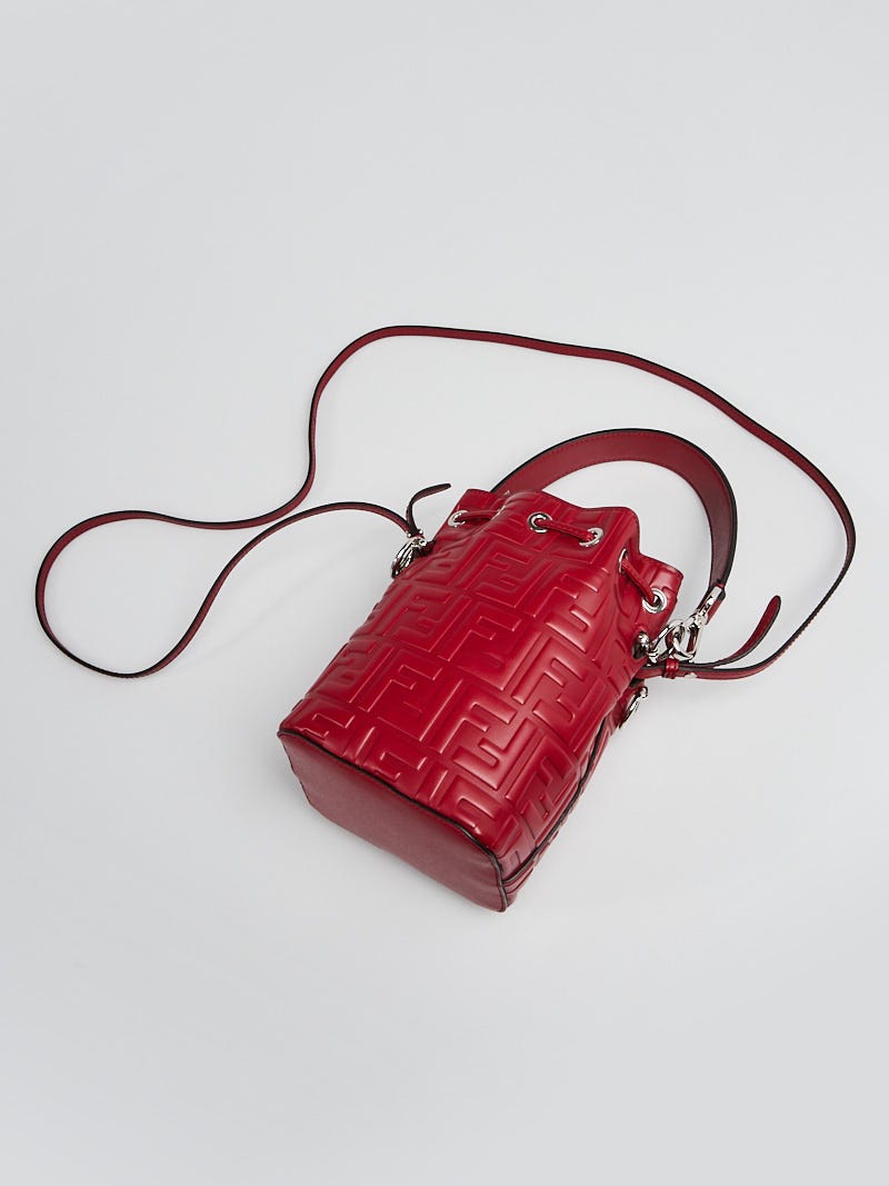 Fendi red bucket on sale bag