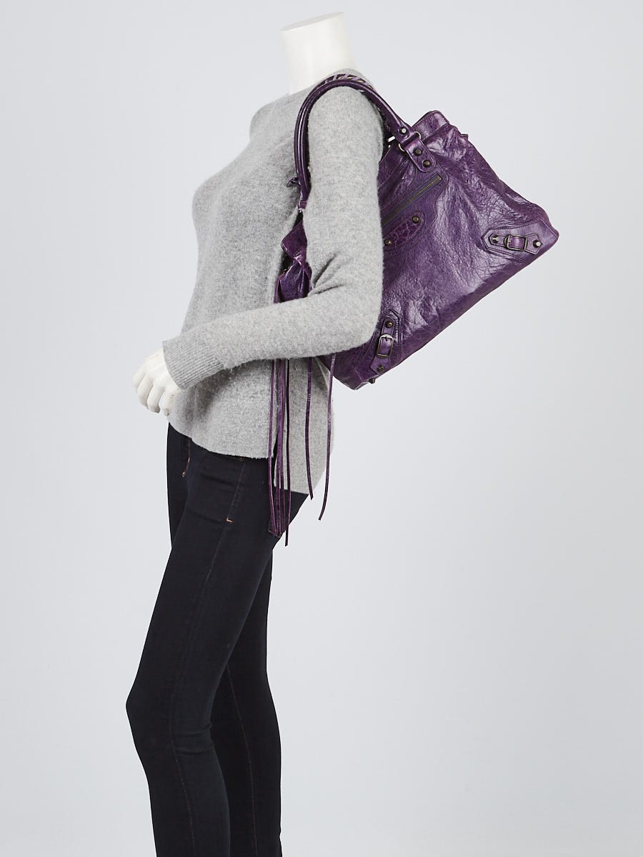 Balenciaga Violet Chevre Leather Step Bag | Yoogi's Closet