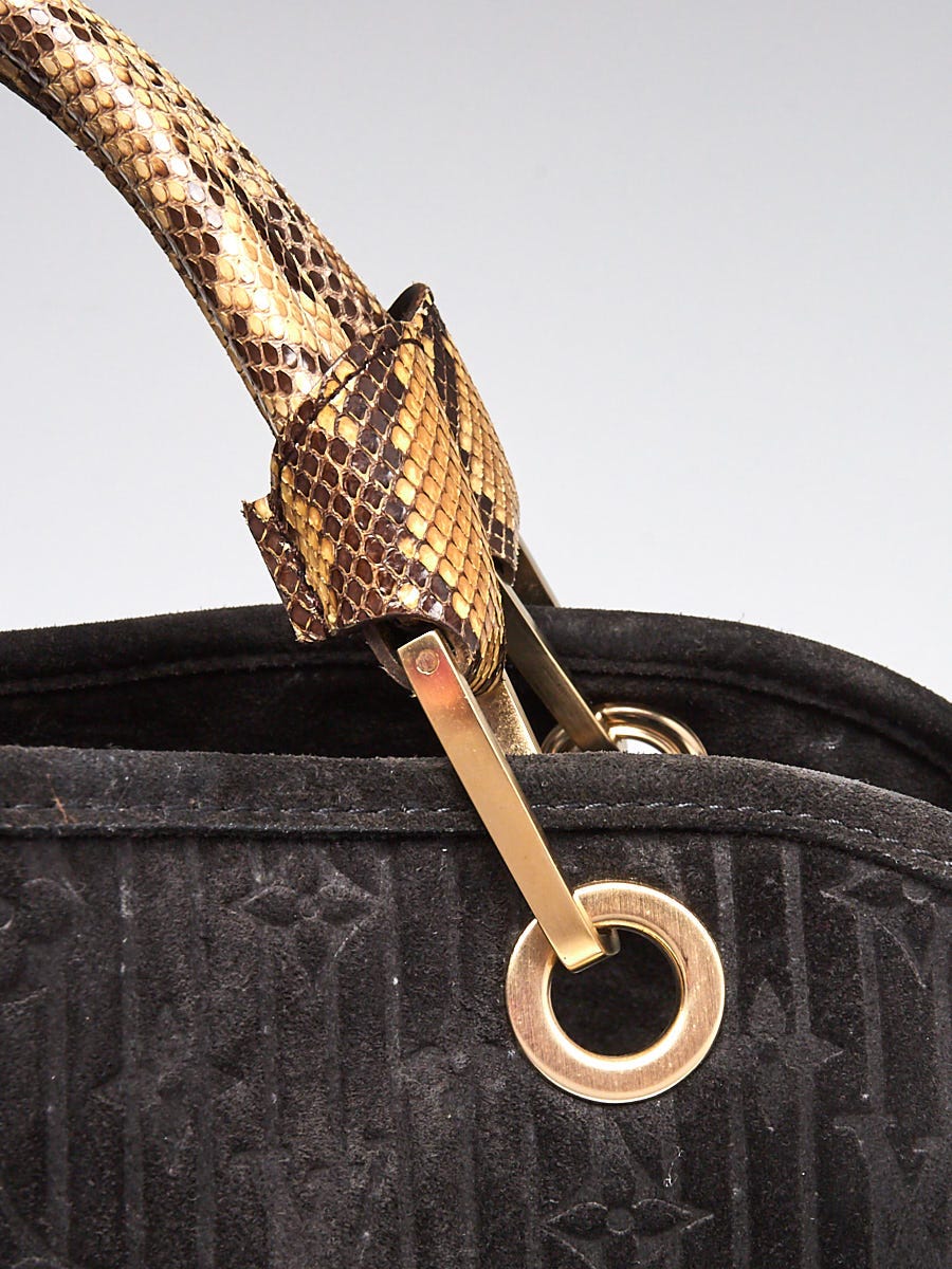 Louis Vuitton Limited Edition Kohl Monogram Embossed Suede Whisper