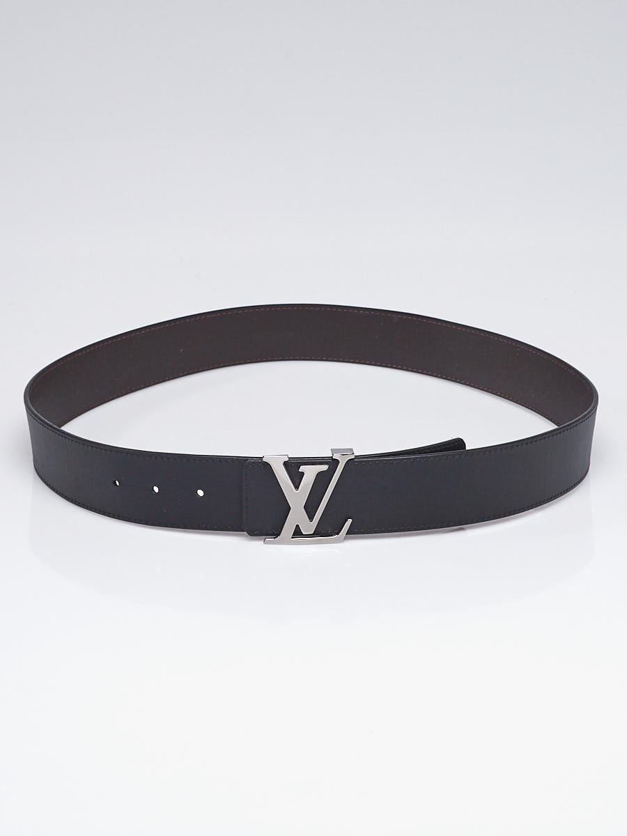 Louis Vuitton Black/Brown Smooth Leather LV Initials Reversible Belt Size  36/90 - Yoogi's Closet