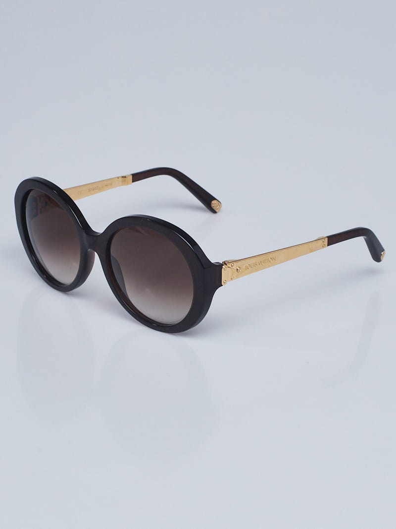 Louis Vuitton Brown Glitter Petit Soupcon Round Sunglasses Louis Vuitton