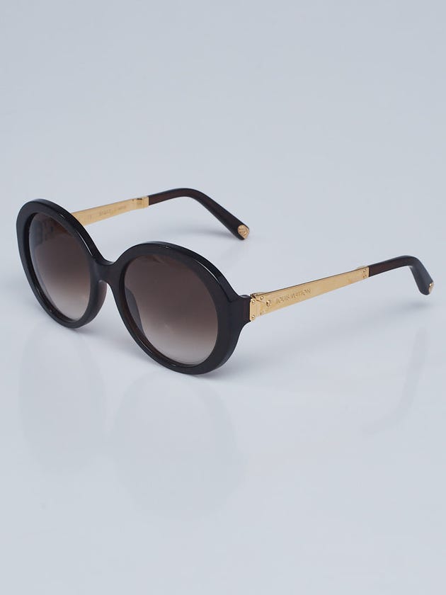 Louis Vuitton Brown Glitter Acetate Round Petit Soupcon Sunglasses Z0490W
