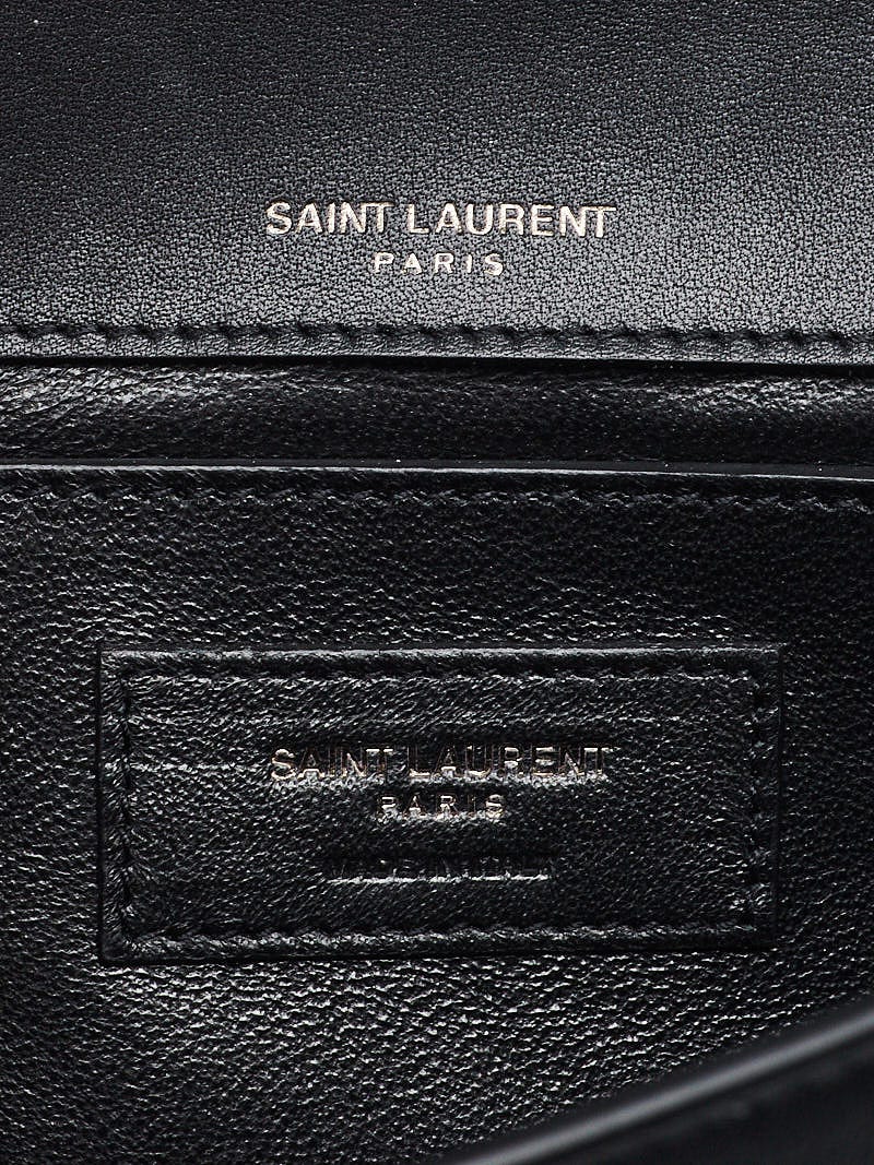 アクセサリーその他 SAINT LAURENT Woman Jewel Black 758230BL40P 1000 Yves Saint Laurent Black Smooth Leather Le Sept Chain Fringe