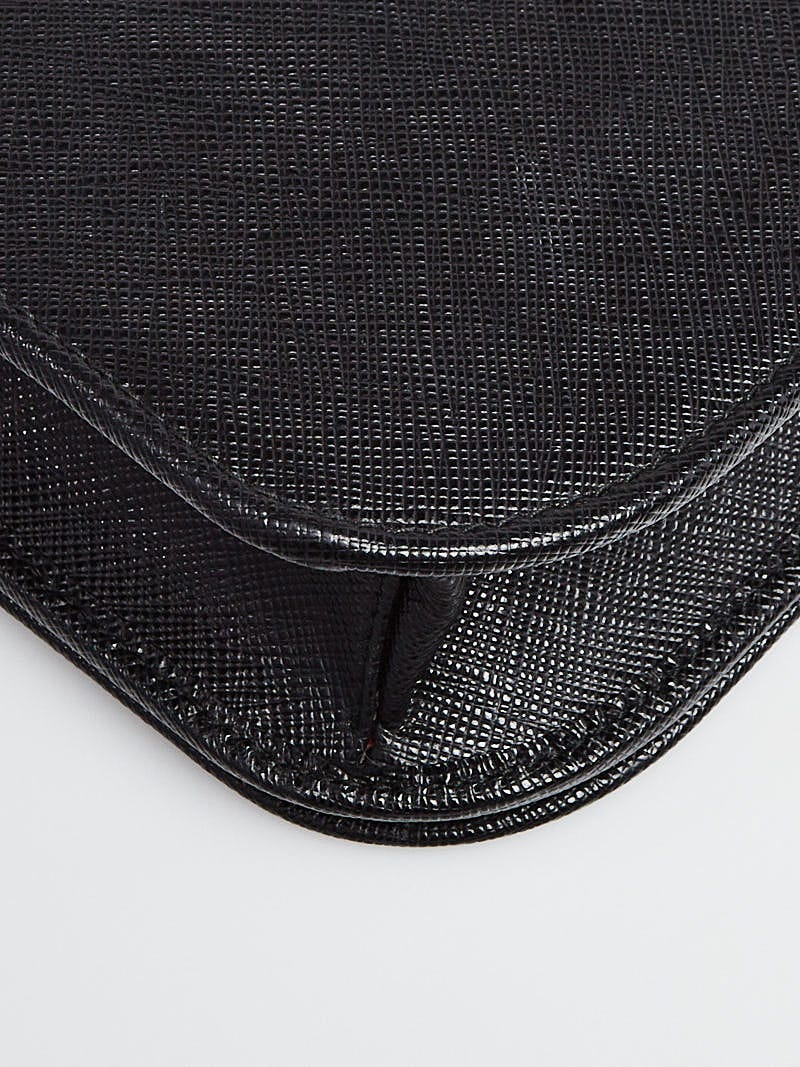 Prada Black Saffiano Lux Leather Bandoliera Crossbody Bag - 1BH019