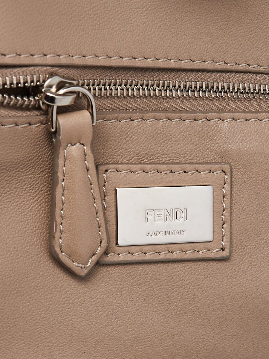 Fendi Taupe Nappa Leather Mini Peekaboo Satchel Bag 8BN244