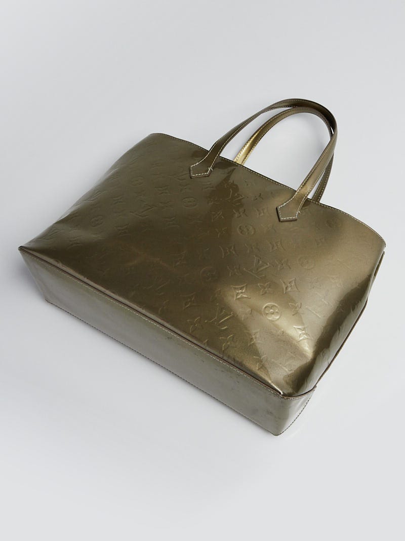 Louis Vuitton Vert Bronze Monogram Vernis Wilshire MM Bag - Yoogi's Closet